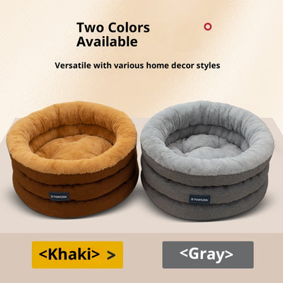 Cama Redonda para Mascotas Acolchada Invierno Tamaño Grande - Image 4