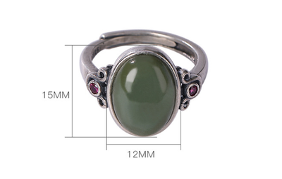 Anillo de Plata Esterlina con Zafiro Hetian para Mujer - Image 6