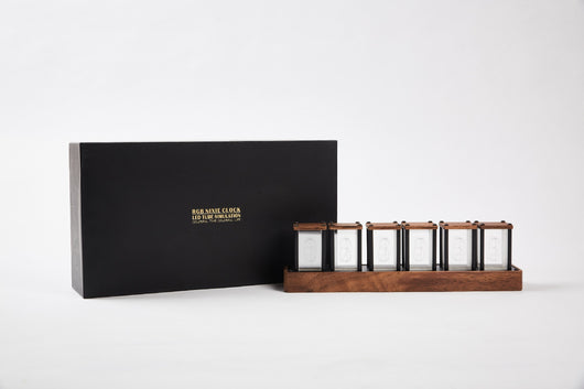 Reloj Despertador Nixie Tube Analógico con Temporizador en Madera de Nogal - Image 3
