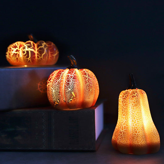 Linterna de Calabaza LED Decorativa - Lámpara Luminosa de Resina para Halloween - Image 16
