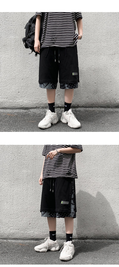 Shorts Hip Hop Estilo Hong Kong con Bordado de Flor de Anacardo - Image 7