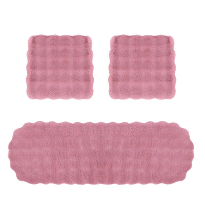 Juego de Cojines para Auto Invierno Terciopelo Burbuja Conejo Peluche sin Respaldo - Image 5