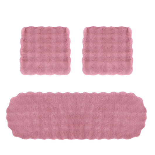 Juego de Cojines para Auto Invierno Terciopelo Burbuja Conejo Peluche sin Respaldo - Image 5