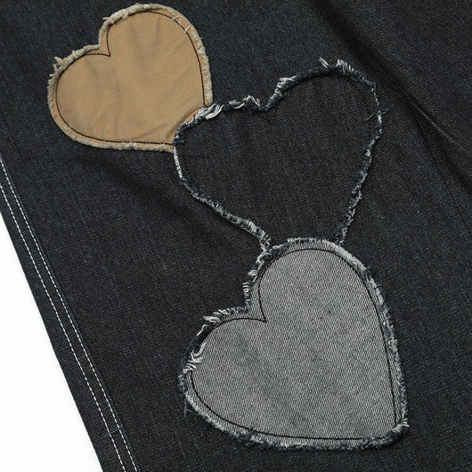 Pantalones Vaqueros Rectos con Parches de Contraste para Hombre - Image 4