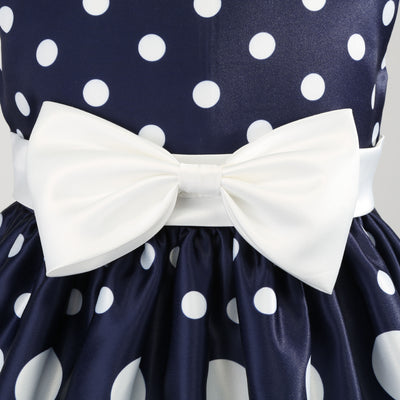 Vestido Infantil con Estampado Irregular y Lazo Festivo - Image 26