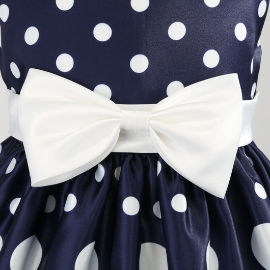 Vestido Infantil con Estampado Irregular y Lazo Festivo - Image 26