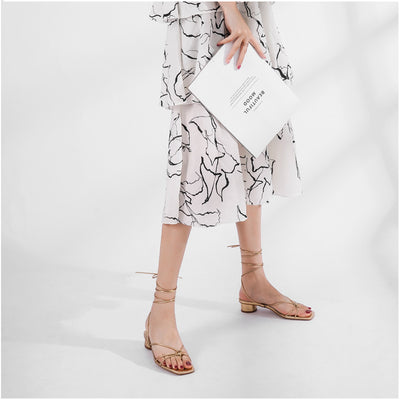 Sandalias Romanas con Cordones y Tacón Grueso para Eventos - Image 14