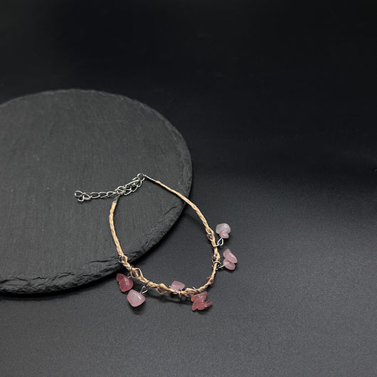 Pulsera Tejida en Rafia con Piedra Natural - Image 18