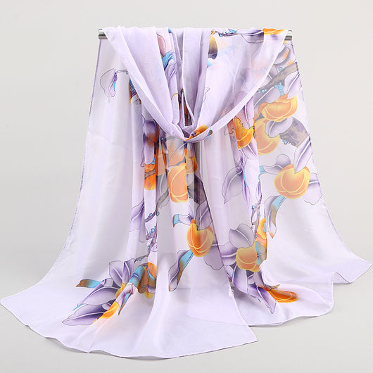 Pañuelo Largo Magpie Primula Lady en Chifón Elegante - Image 12