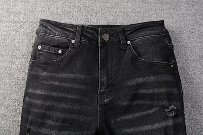 Jeans Negros para Hombre con Detalles en Color Deslumbrante - Image 13
