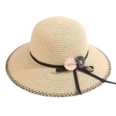 Sombreros Tejidos con Flores para Padres e Hijos - Protección Solar Playa - Image 10