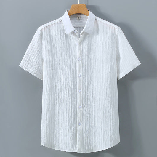 Camisa Protección Solar Hombre Algodón Transpirable Suelta - Image 10