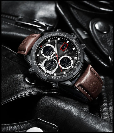Reloj de Pulsera Deportivo para Hombre con Correa de Cuero PU - Image 29