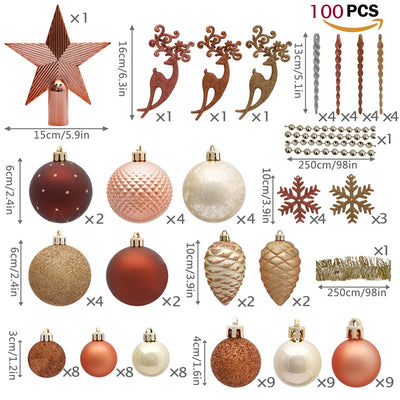 Pack de 100 Bolas Navideñas Colgantes para Decoración del Hogar - Image 9
