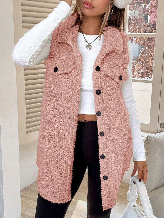 Chaleco Cardigan de Botones Abiertos en Felpa Premium - Image 27