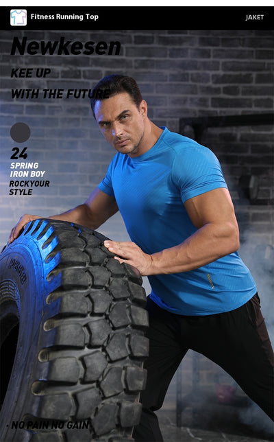Camiseta Deportiva de Verano para Hombre - Cuello Redondo Transpirable de Secado Rápido - Image 16