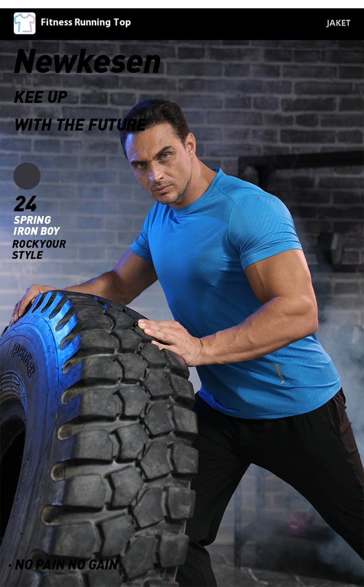 Camiseta Deportiva de Verano para Hombre - Cuello Redondo Transpirable de Secado Rápido - Image 16