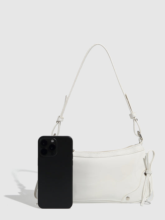Bolso Bandolera Cuadrado Pequeño con Doble Moño - Diseño Minimalista Liso - Image 33