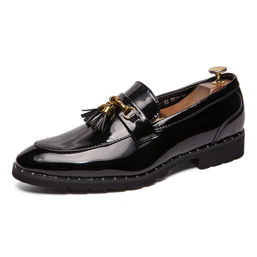 Zapatos de Cuero Puntiagudos Estilo Coreano para Hombre - Image 6