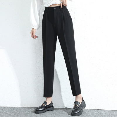 Pantalón de Vestir Mujer Cintura Alta Corte Holgado Largo Capri - Image 2