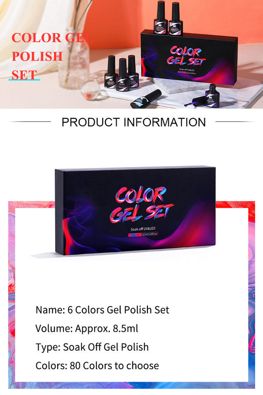 Set de Esmaltes de Gel Japonés 6 Botellas 8ml - Manicura Profesional - Image 7