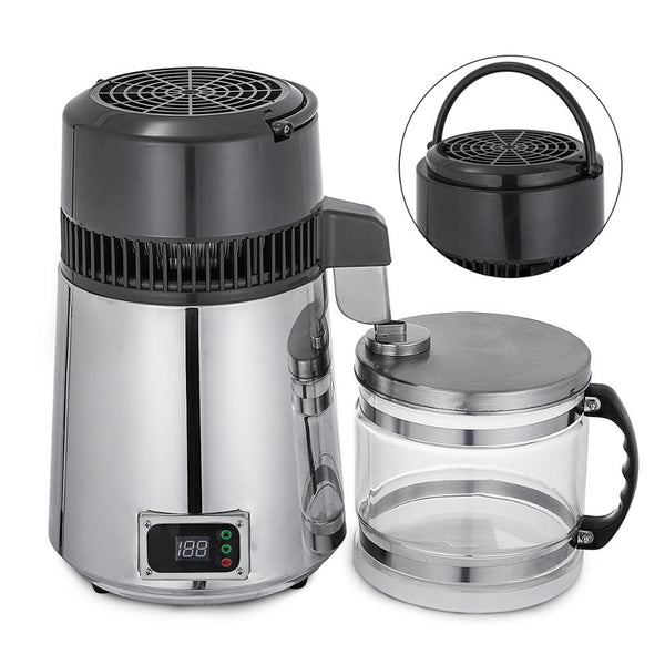 Destilador de Agua Pura 4L Acero Inoxidable Automático