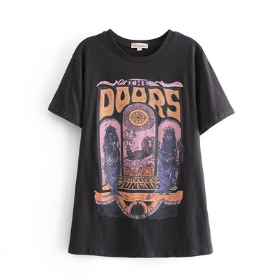 Camiseta Mujer Estampa Retro Suelta Talla Grande - Verano Estilo Moderno - Image 13