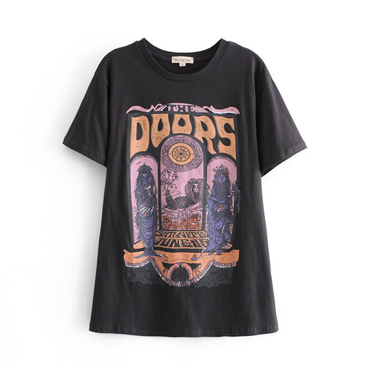 Camiseta Mujer Estampa Retro Suelta Talla Grande - Verano Estilo Moderno - Image 13