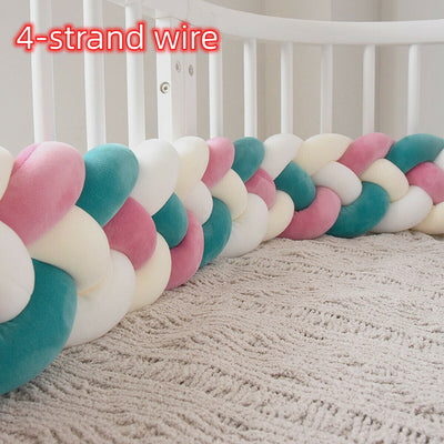 Protectores de Cuna Trenzados Alargados con Almohada Decorativa - Image 50