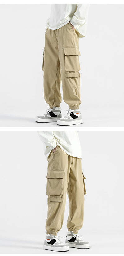 Pantalones Cargo Holgados con Bolsillos y Puños Ajustables - Image 19