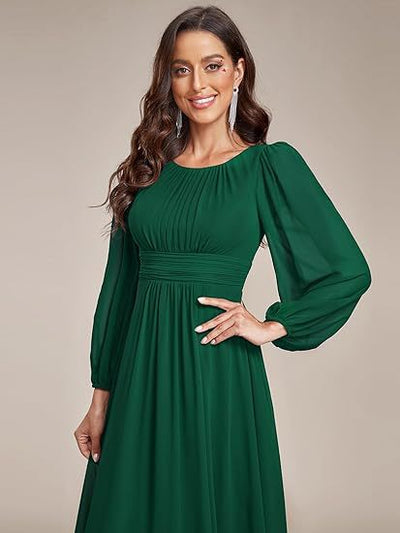Vestido de Noche Largo en Gasa Elegante para Mujer - Image 24