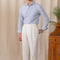 Camisa Casual Hombre Algodón y Lino Transpirable