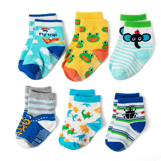 Calcetines Infantiles de Algodón con Diseño Animado y Suela Antideslizante - Image 2