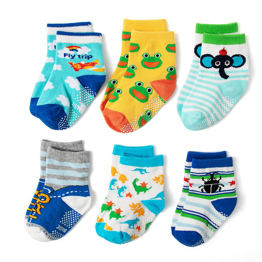 Calcetines Infantiles de Algodón con Diseño Animado y Suela Antideslizante - Image 2