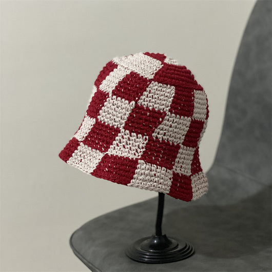 Gorro Pescador Cuadros Escocés Estilo Japonés para Mujer - Image 6