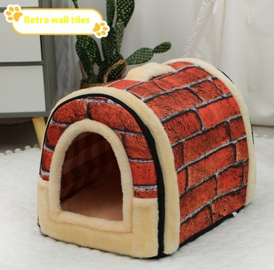 Cama Portátil para Mascotas Pequeñas y Medianas con Asa - Refugio Cálido y Acogedor - Image 6