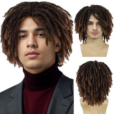 Peluca Completa de Rastas Sintéticas para Hombre - Fibra de Alta Calidad - Image 5