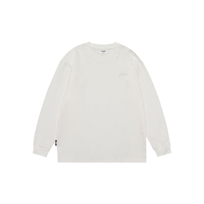 Camiseta de Algodón Pima con Bordado Minimalista - Manga Larga Cuello Redondo - Image 5