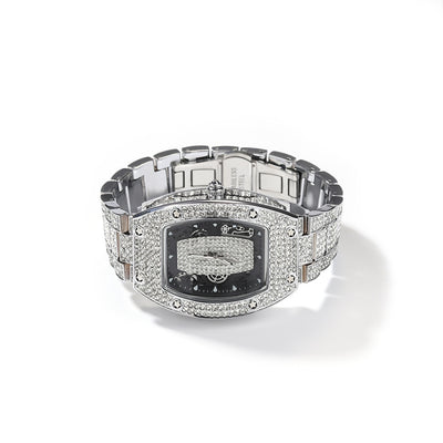 Reloj de Cuarzo Hip Hop Diseño Minimalista con Diamantes a Juego - Image 20