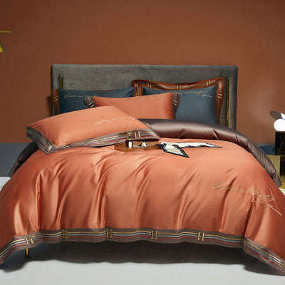 Juego de Cama Satén de Algodón Puro con Bordado - 4 Piezas Premium - Image 15