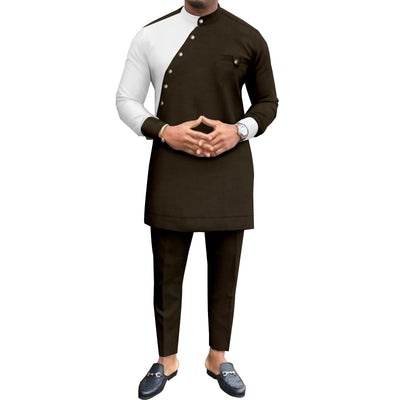 Conjunto de Algodón Puro Africano para Hombre - Traje de Ocio Elegante - Image 11
