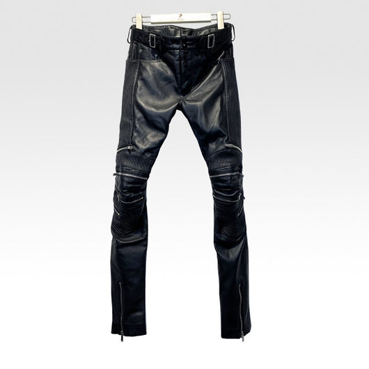 Pantalones de Cuero Gamuza Slim Fit con Cierre - Diseño Vanguardista para Hombre - Image 5