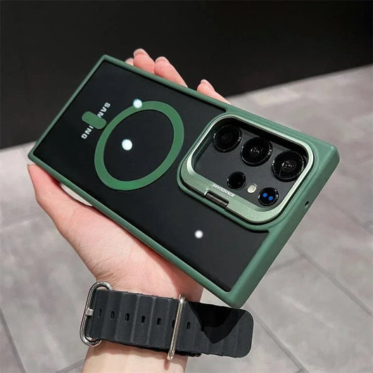 Funda Magnética para Celular con Marco de Lente y Soporte Metálico - Image 10