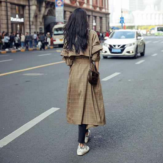 Abrigo Largo Cuadrille Suelta y Ligera - Corte Oversize Elegante para Mujer - Image 3