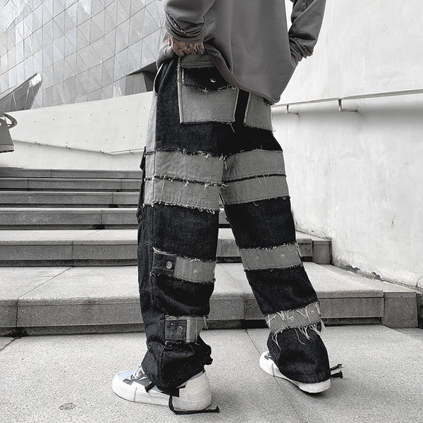 Pantalones de Moda Coreana con Costuras Trendy