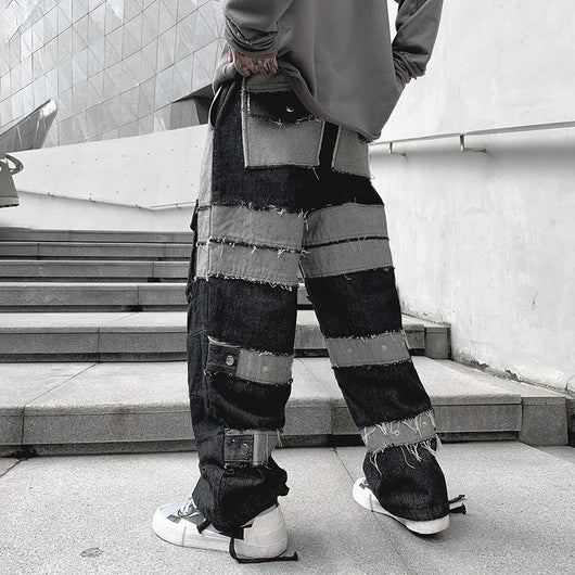 Pantalones de Moda Coreana con Costuras Trendy - Image 2