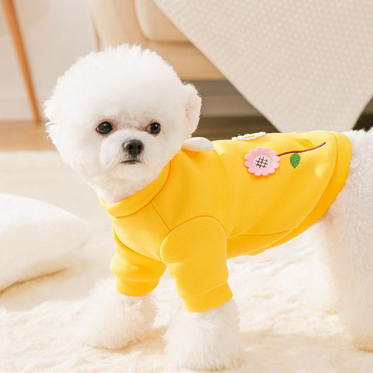 Suéter para Mascotas Pequeñas con Flores 3D - Image 2