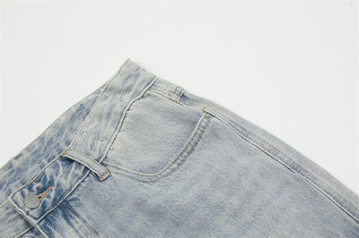 Overol Denim Claro para Hombre con Múltiples Bolsillos y Corte Recto Ancho - Image 11