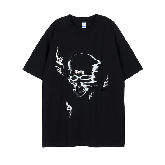 Camiseta Negra Estampado Calavera para Hombre - Image 4