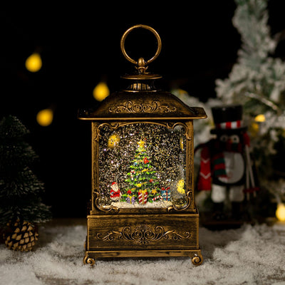 Lámpara Musical de Cristal para Navidad con Caja de Música